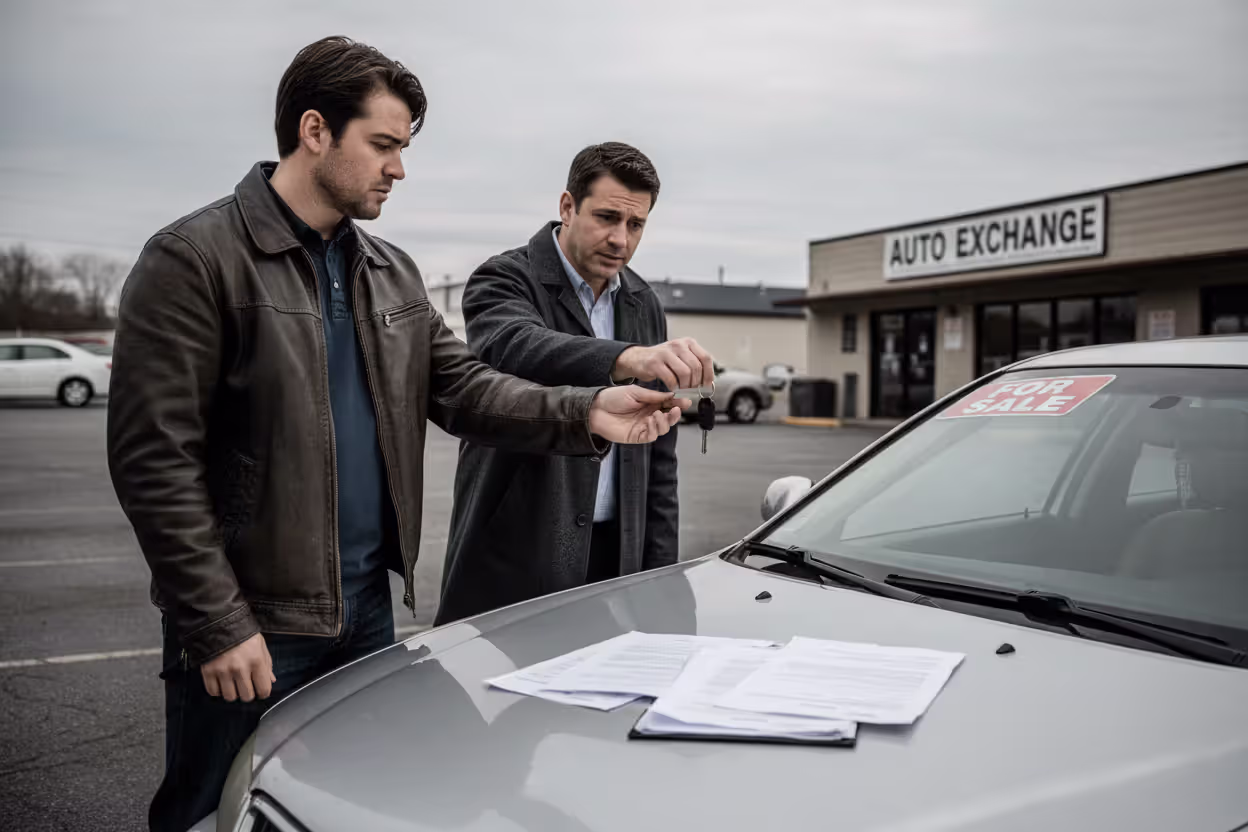 Risky handover of car keys before loan payoff is completed