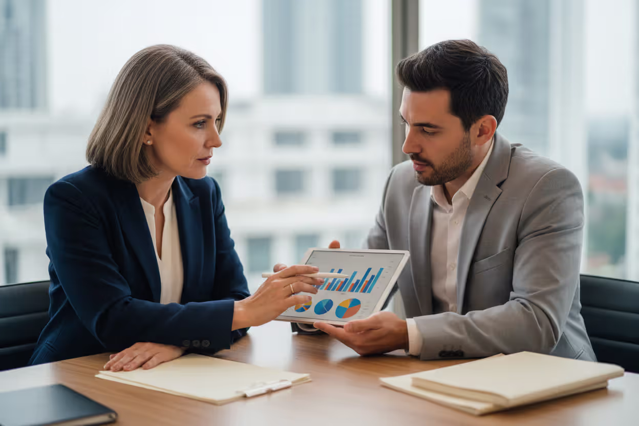 Financial advisor discussing auto loan payoff strategy with client