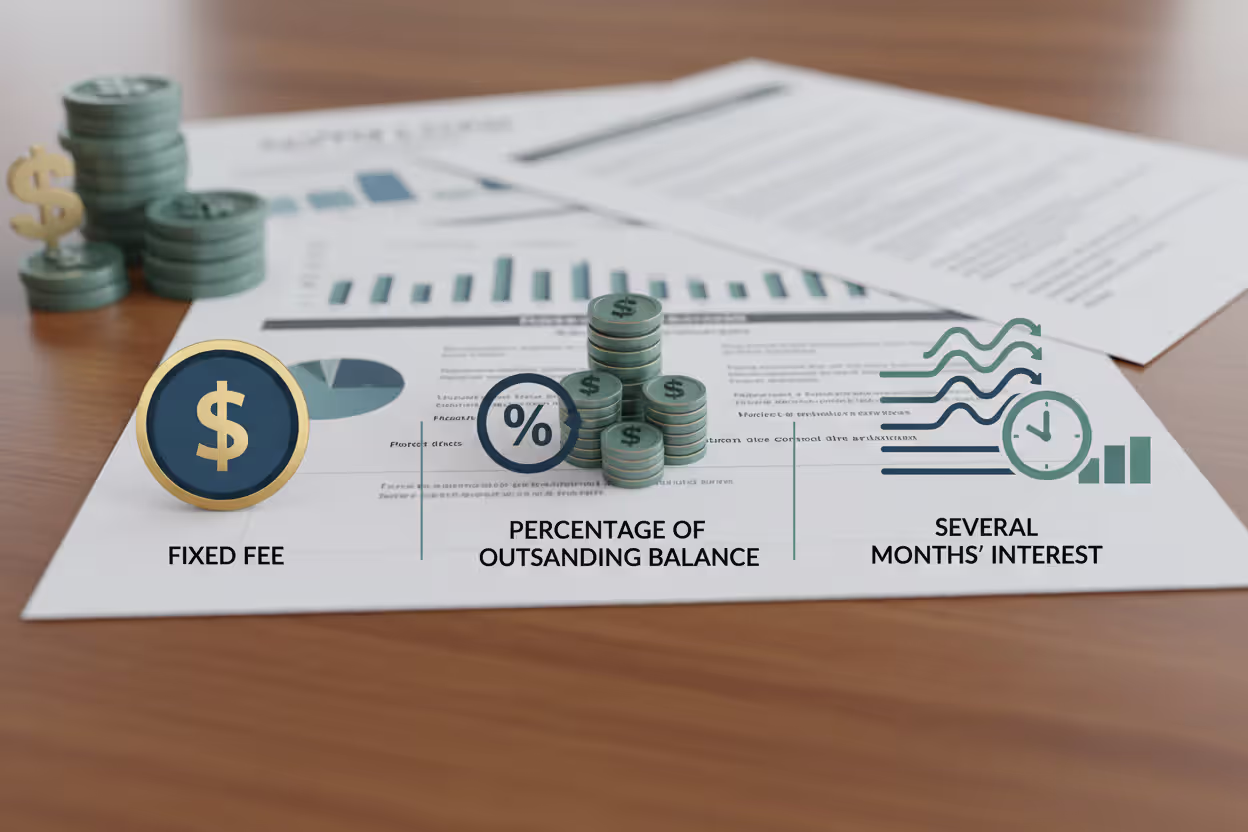 Auto loan agreement illustrating different prepayment penalty structures